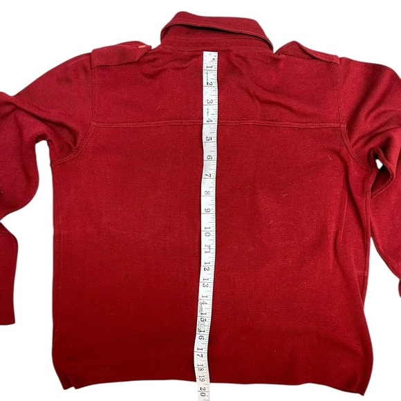 PRADA Red Knit Military-Style Cotton Shirt - Size 38 (IT) - Picture 9 of 9